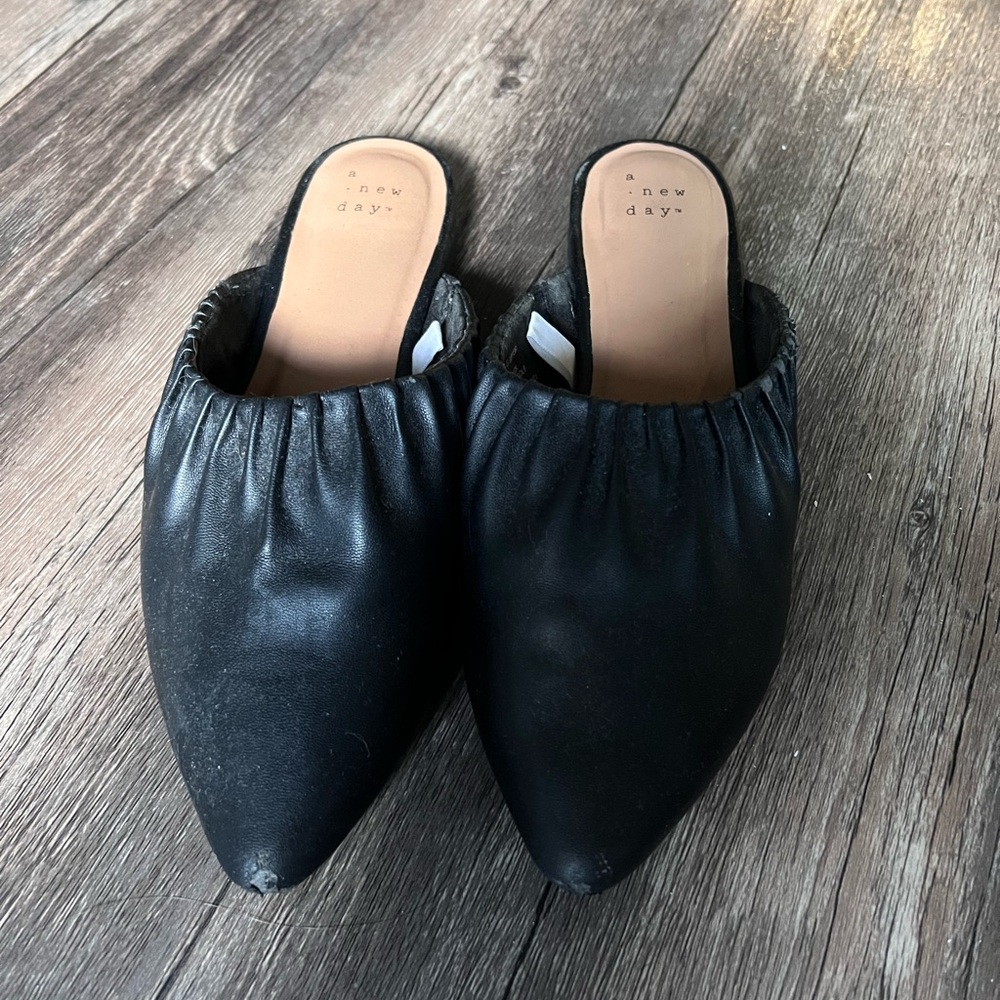 A New Day Women's Black Gathered Mules